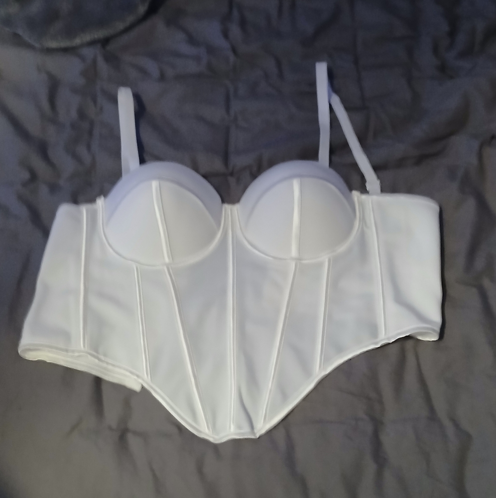 White Bustier Corset Top